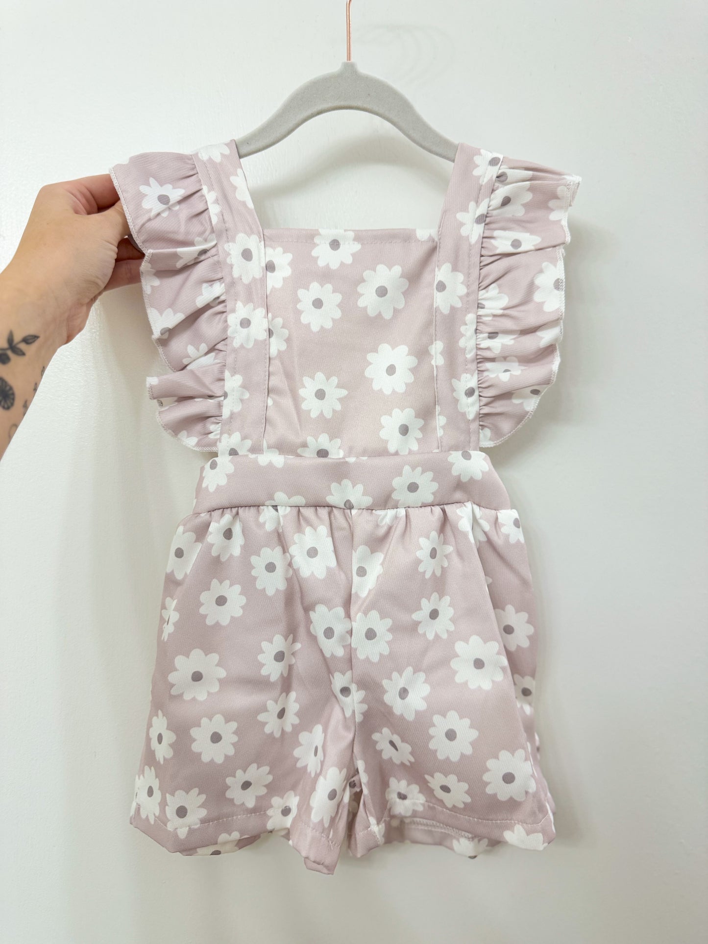 Flutter Sleeve Overall Romper