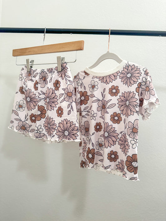 Floral Shorts Set