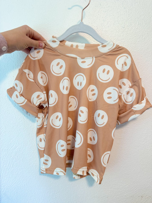 Waffle Smiley Tee- 2 Colors