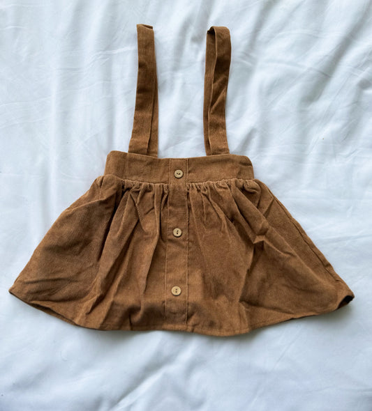 Corduroy Suspender Skirt