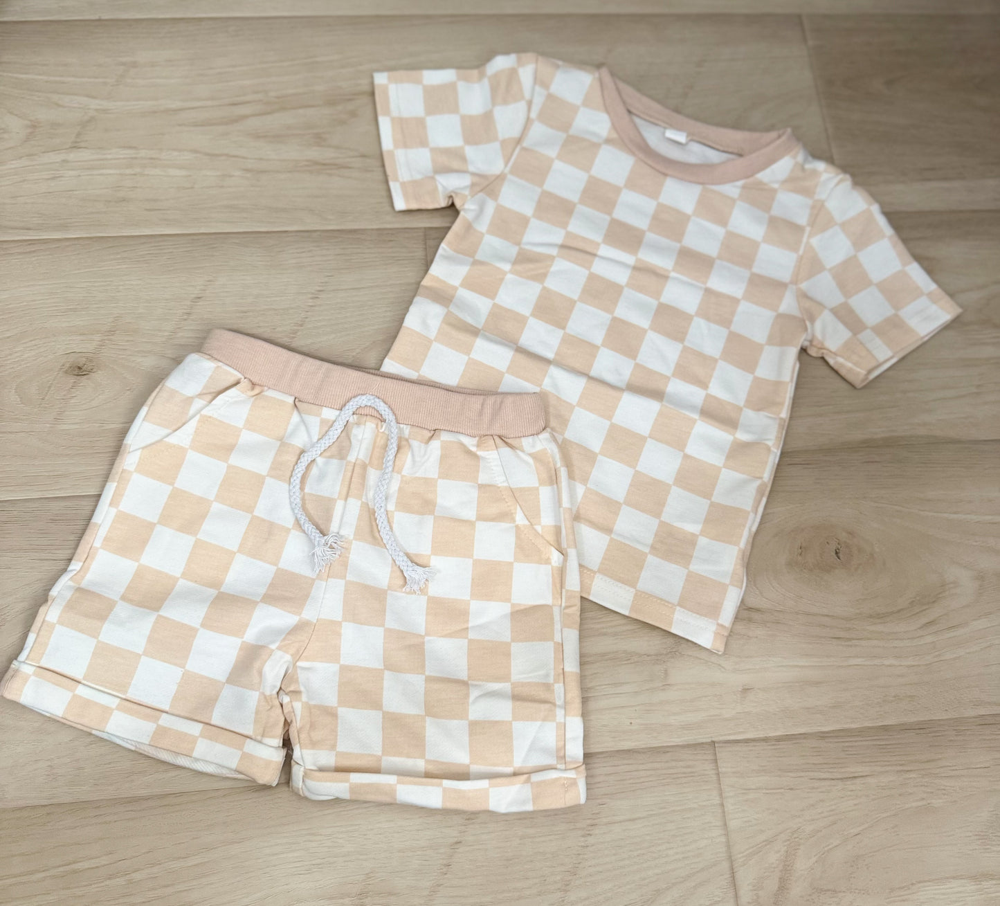 Checkered Shorts Set